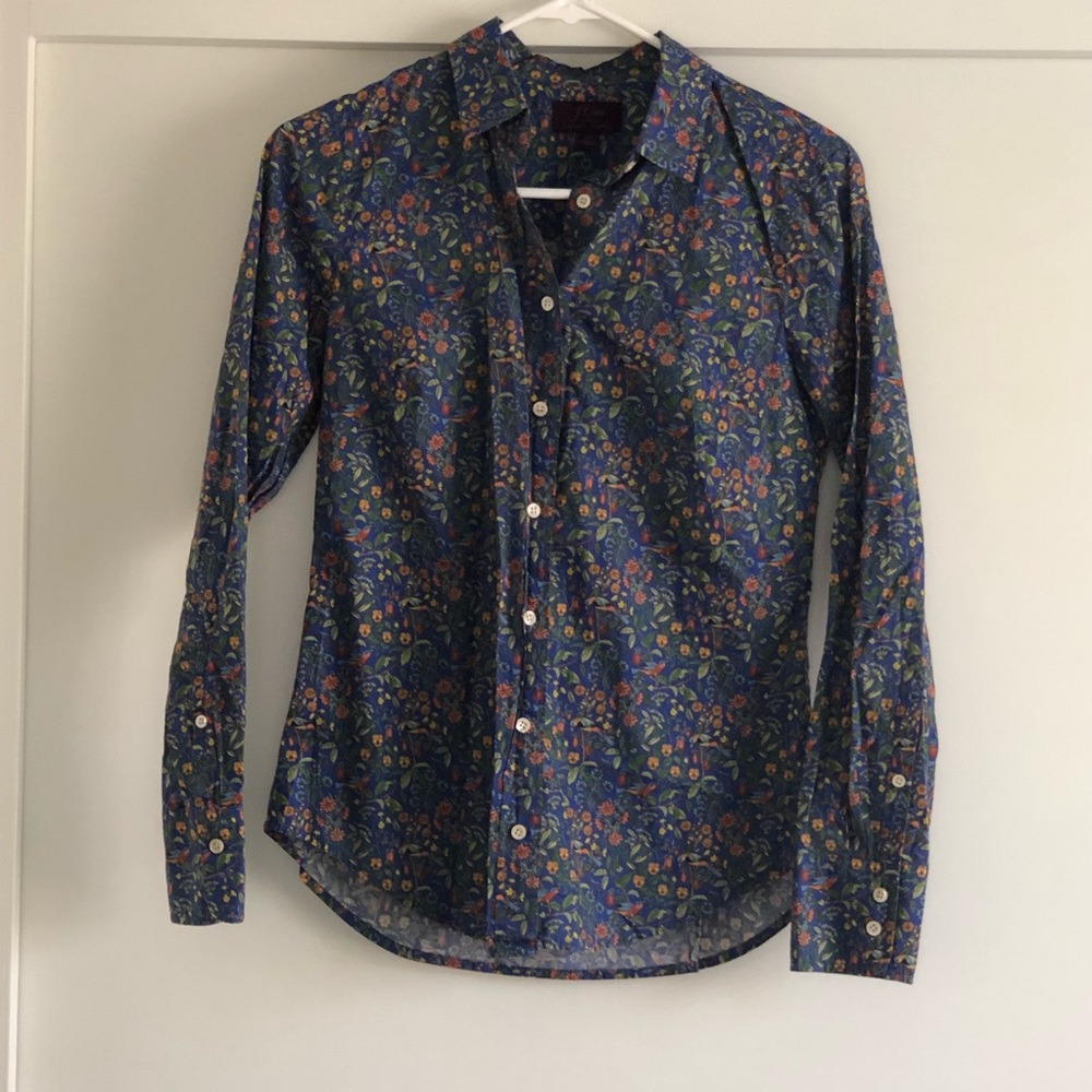 J.Crew Liberty print slim long sleeve button up